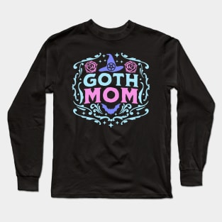 Goth Mom Halloween Mothers Day Pastel Goth Retro Vintage Long Sleeve T-Shirt